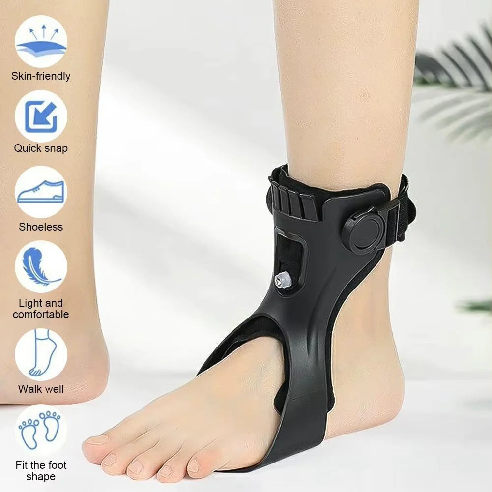 Orthèse réglable pour pied-tombant avec doublure respirante et élévation de la pointe