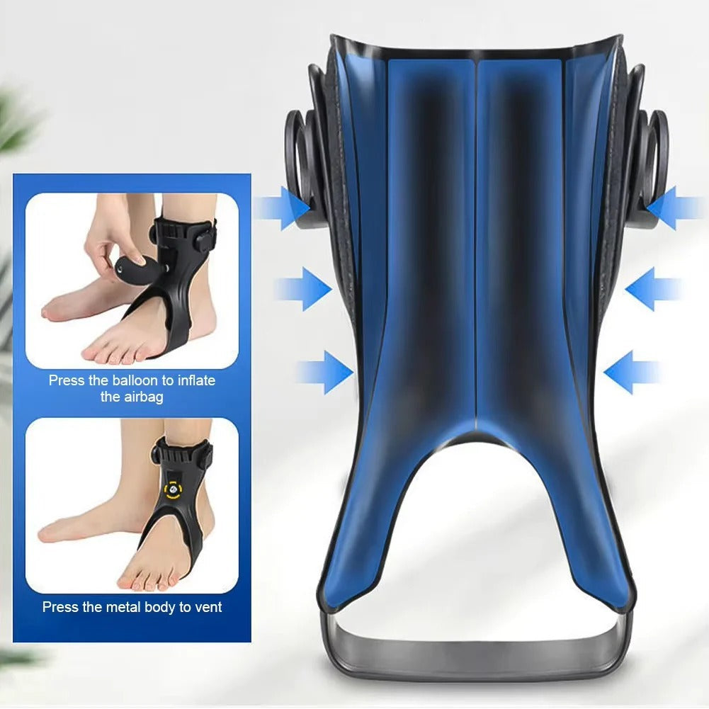 Orthèse réglable pour pied-tombant avec doublure respirante et élévation de la pointe