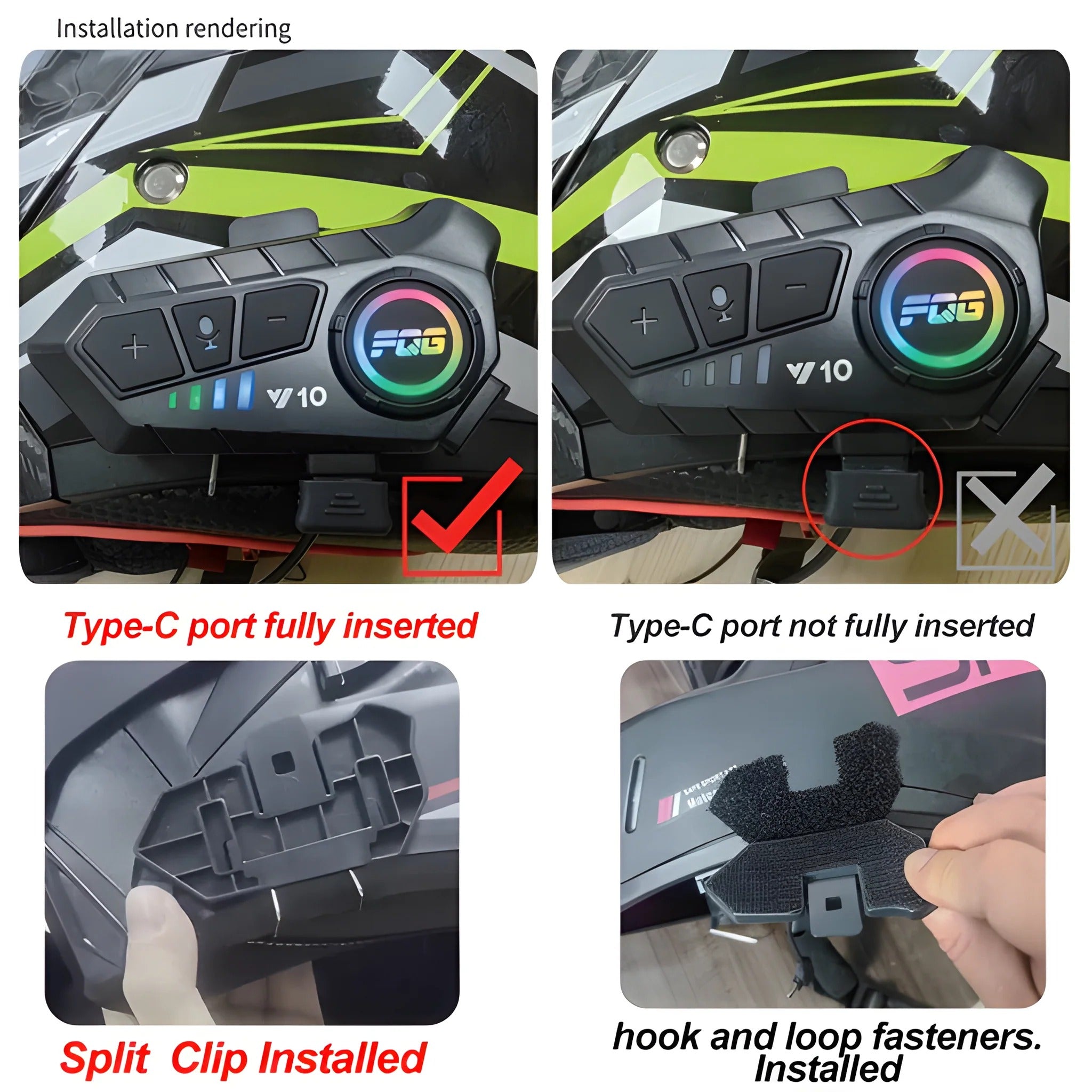 Casque Bluetooth sans fil pour casques de moto avec protection IPX6