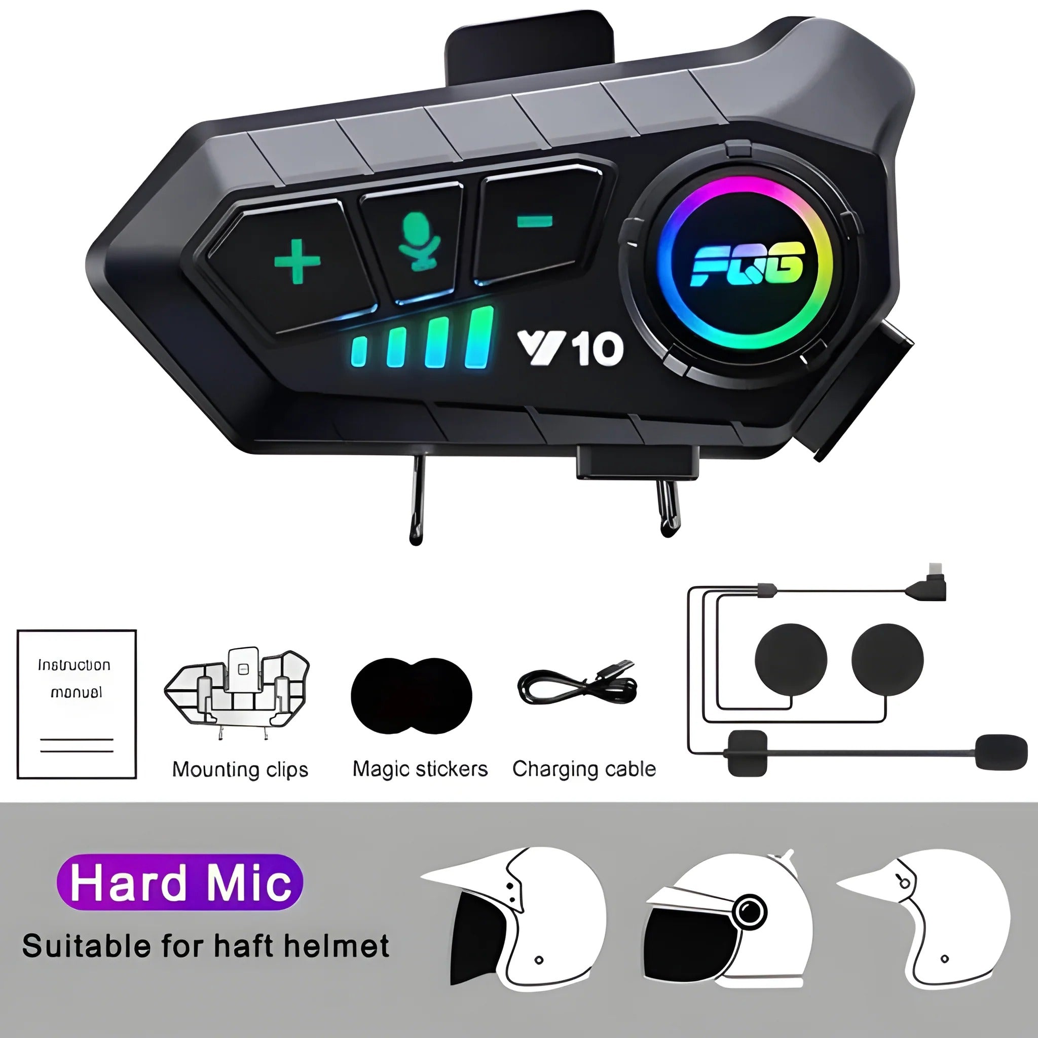 Casque Bluetooth sans fil pour casques de moto - Toujours connecté