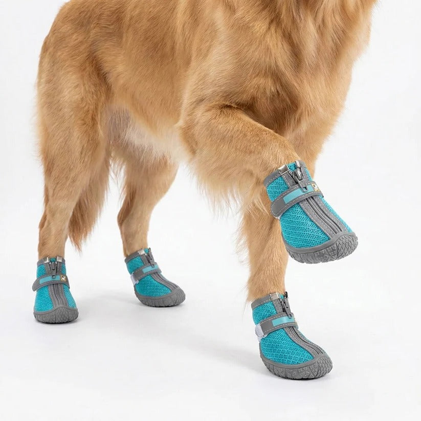 Bottes imperméables et respirantes pour pattes de chien, semelle antidérapante, usage en extérieur, lot de 4 pièces