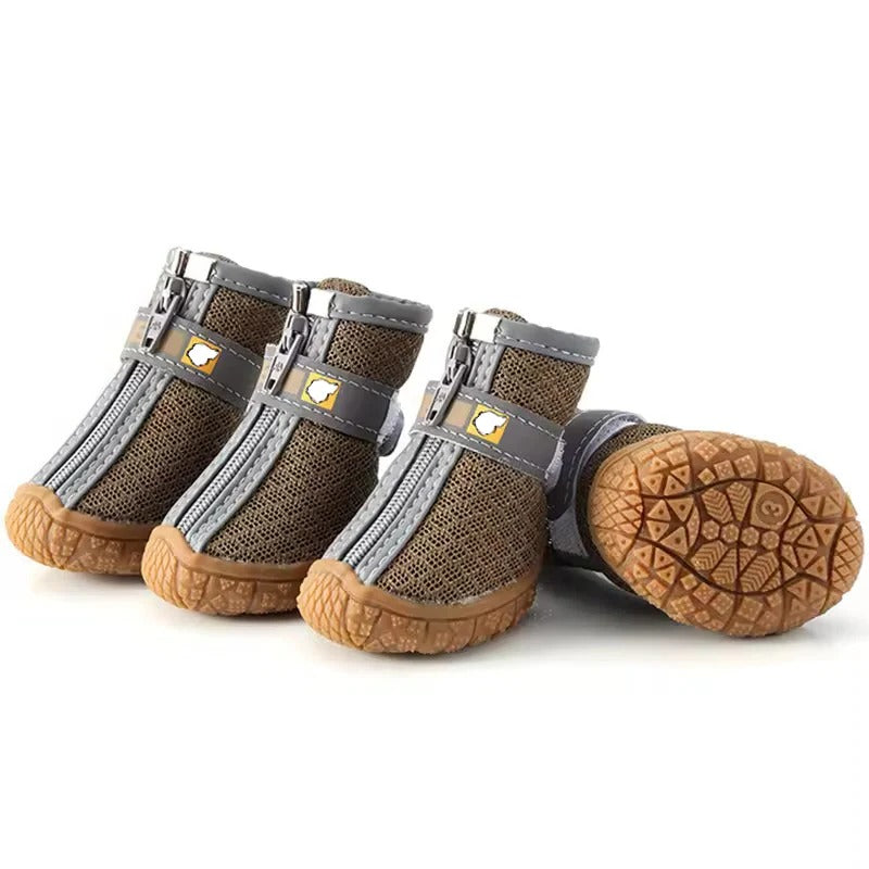 Bottes imperméables et respirantes pour pattes de chien, semelle antidérapante, usage en extérieur, lot de 4 pièces