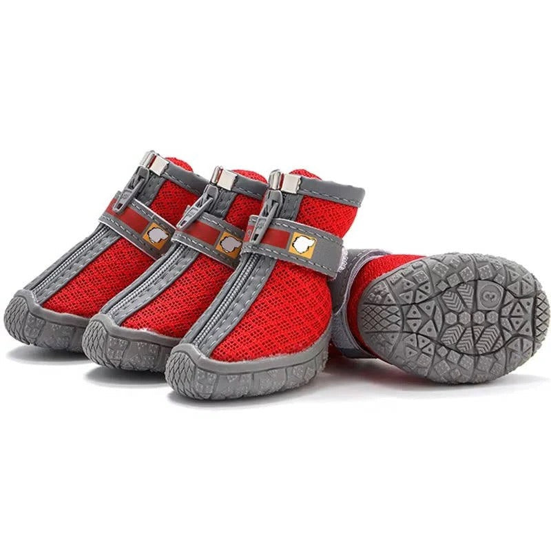 Bottes imperméables et respirantes pour pattes de chien, semelle antidérapante, usage en extérieur, lot de 4 pièces