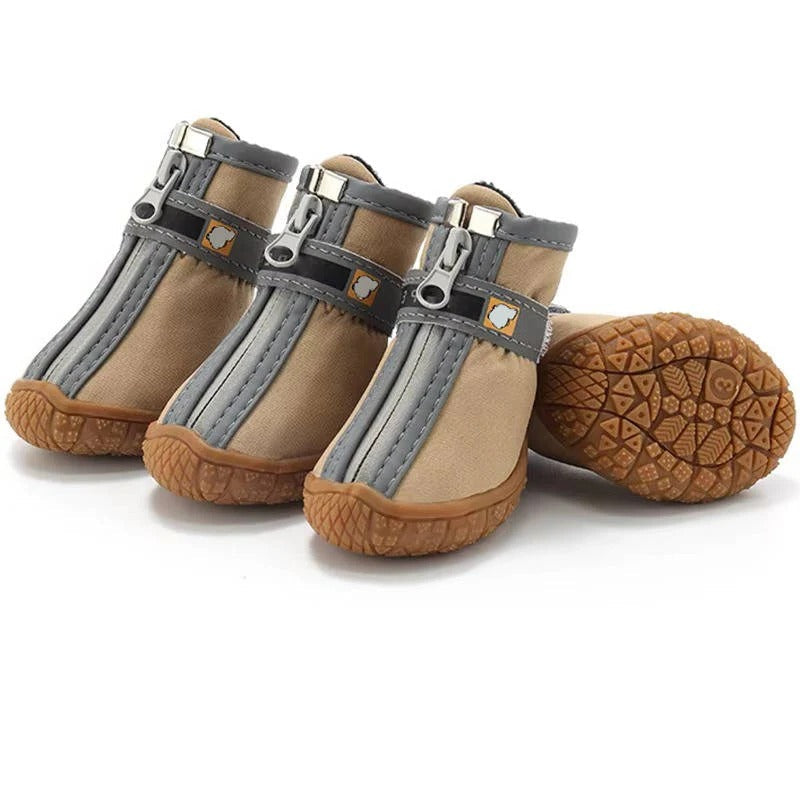 Bottes imperméables et respirantes pour pattes de chien, semelle antidérapante, usage en extérieur, lot de 4 pièces