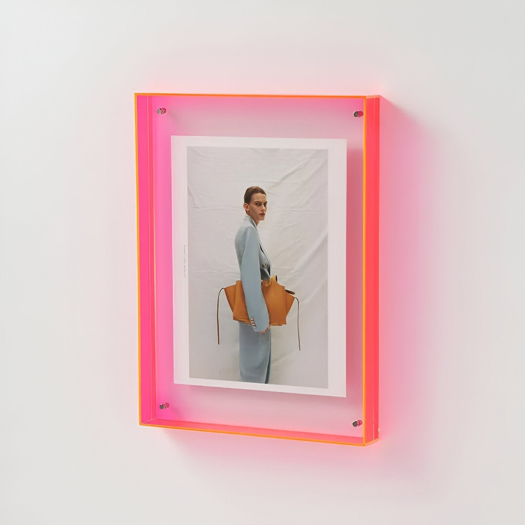 Cadre photo en acrylique transparent, affichage moderne