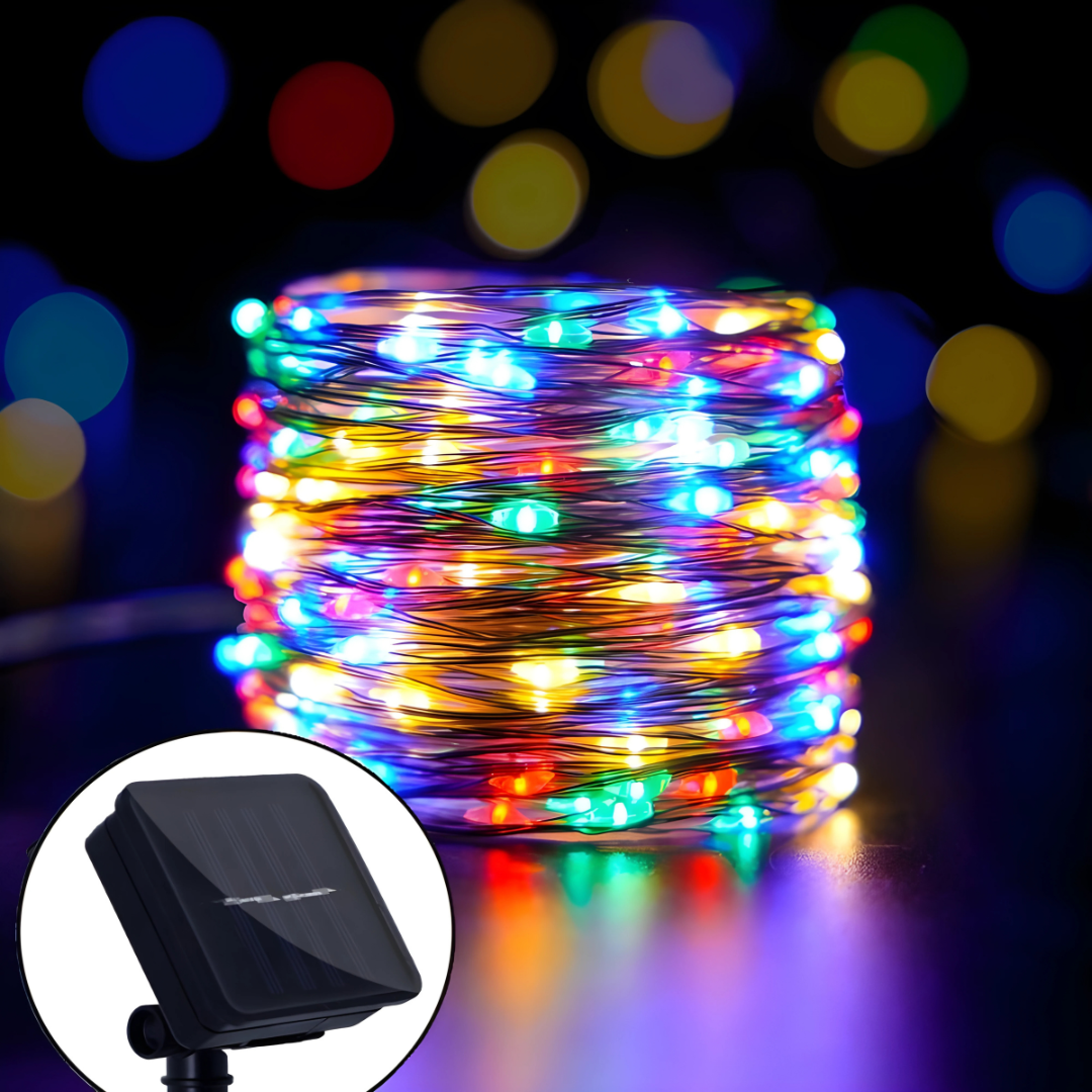 Décorations de Noël Guirlandes lumineuses solaires