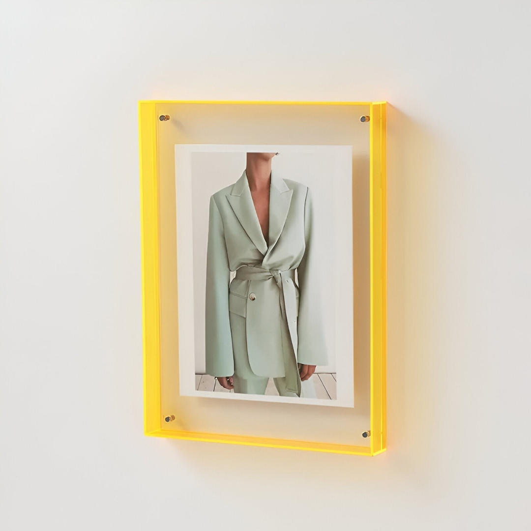 Cadre photo en acrylique transparent, affichage moderne