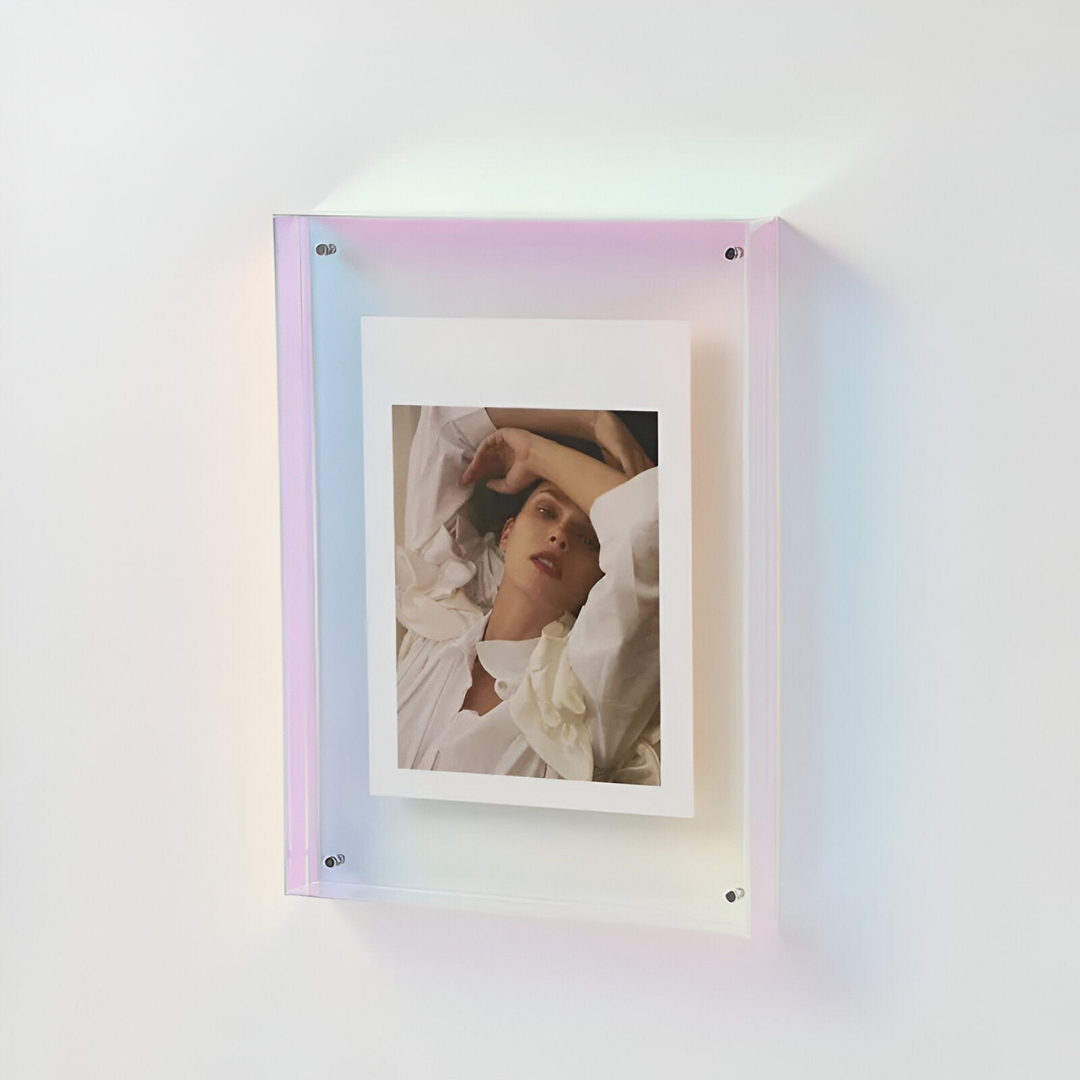Cadre photo en acrylique transparent, affichage moderne