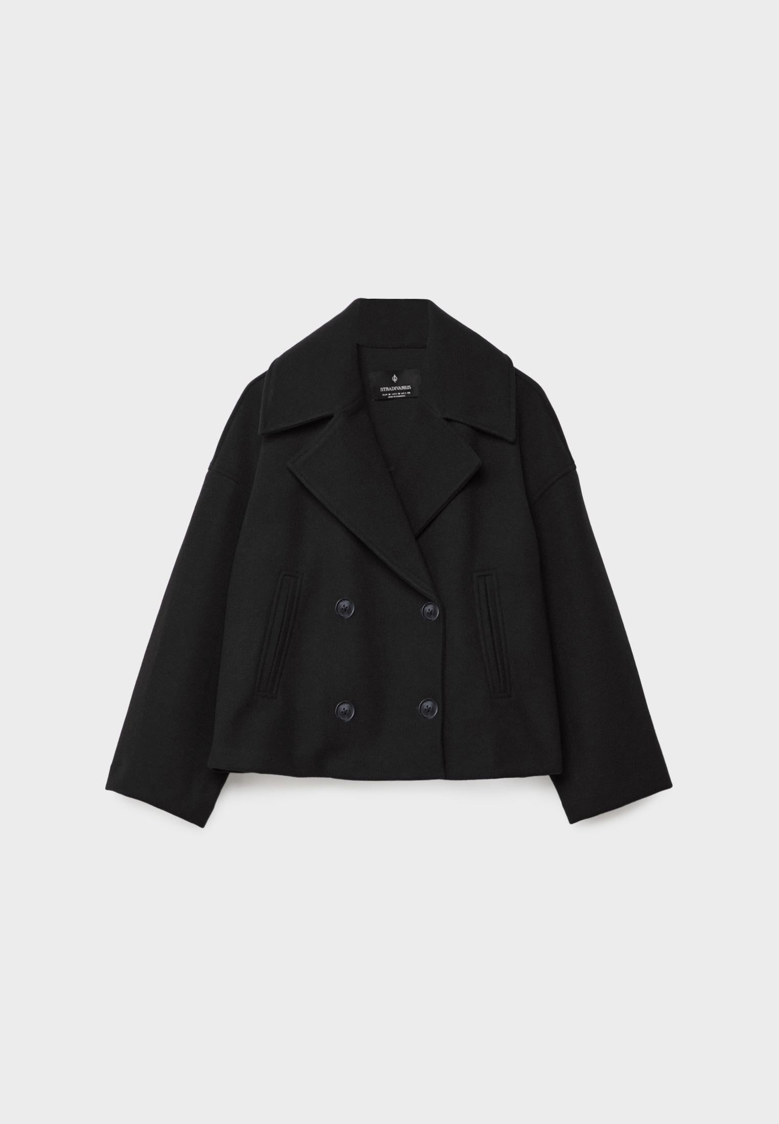 Veste courte à double boutonnage pour femme avec une coupe élégante pour l'automne-hiver