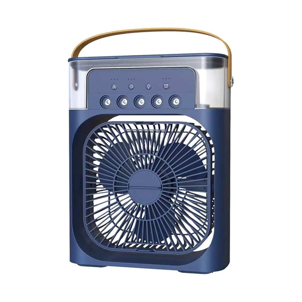 Mini Ventilateur Brumisateur Humidificateur Portable – Rafraîchissement, Brume 5 Buses &amp; Veilleuse 3-en-1