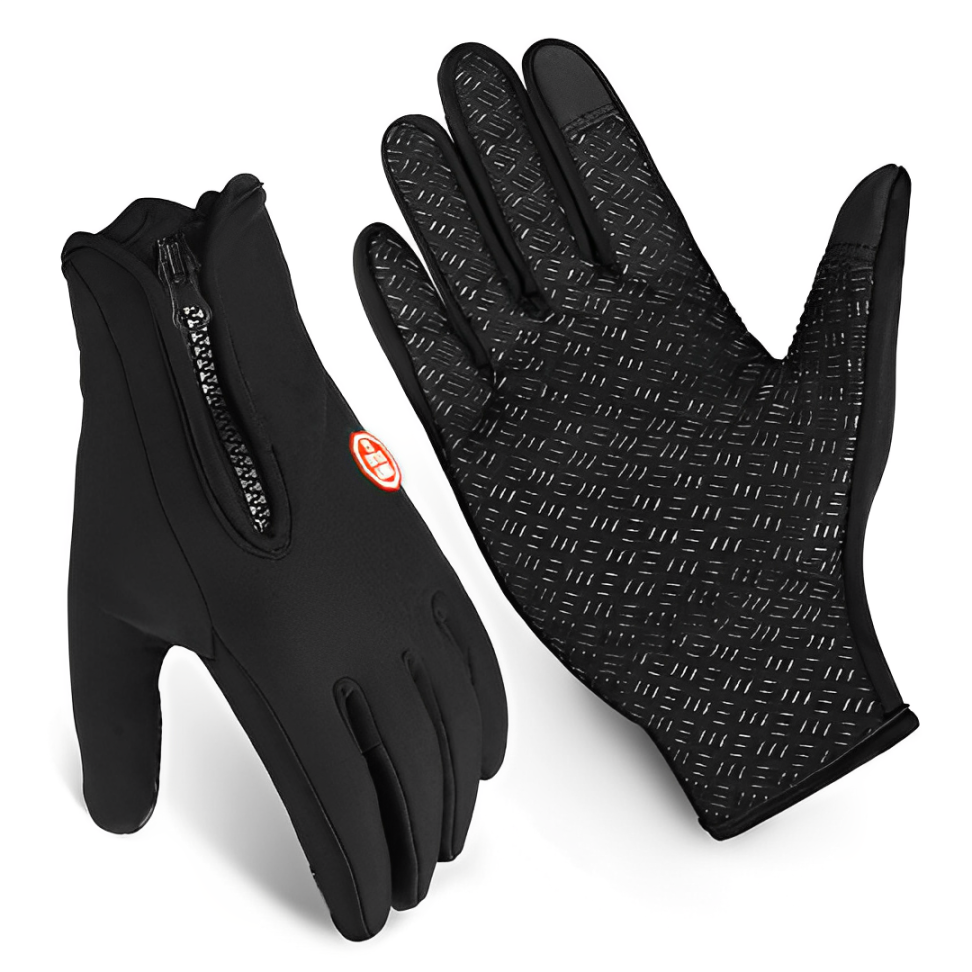 Gants de cyclisme chauds avec 3 supports d'écran tactiles chauds, imperméables, gants de vélo d'hiver unisexes | Sansotis