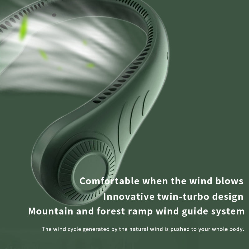 Ventilateur de Cou Portable Rechargeable – Refroidissement Mains-Libres pour l'Extérieur