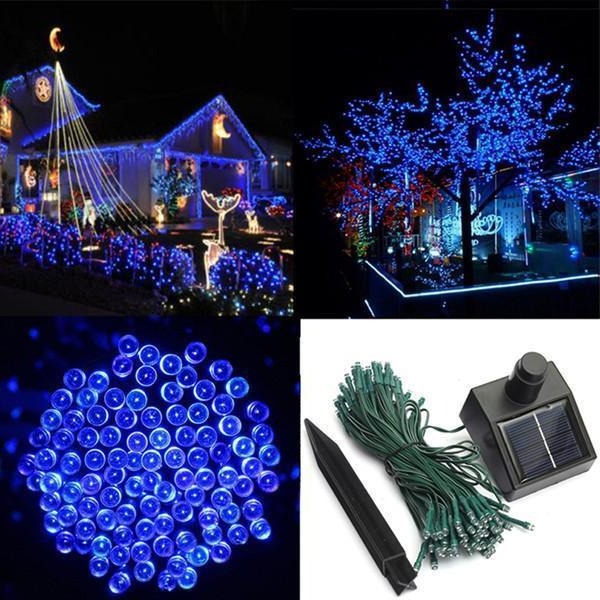 Guirlande lumineuse de 17 mètres composée de 100 guirlandes lumineuses à énergie solaire