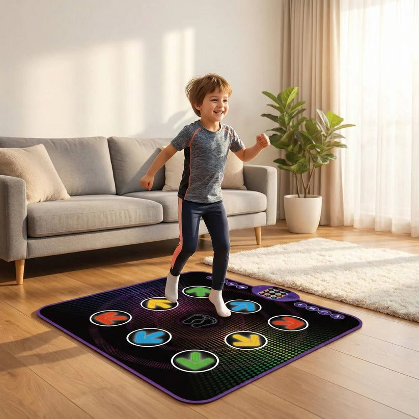 Tapis de danse Bluetooth avec lumières LED et pad de jeu musical électronique pour enfants