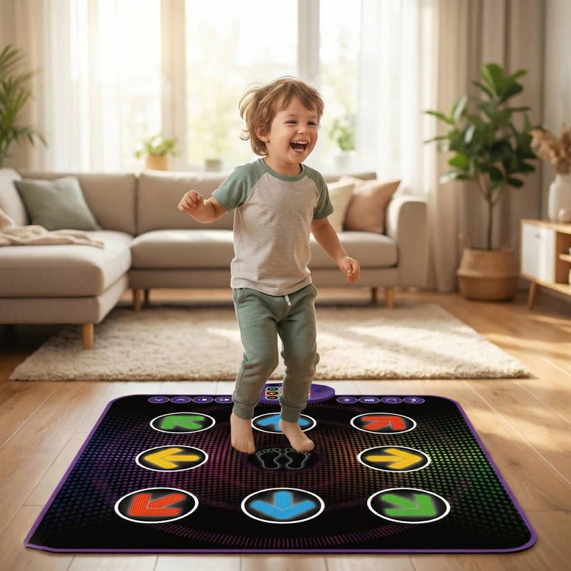 Tapis de danse Bluetooth avec lumières LED et pad de jeu musical électronique pour enfants
