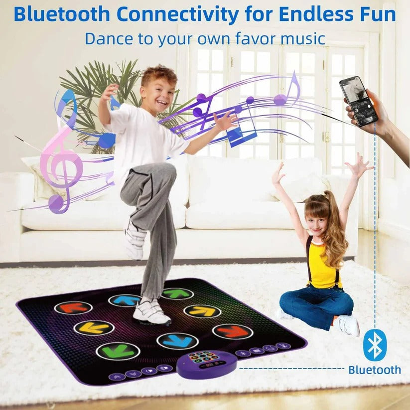 Tapis de danse Bluetooth avec lumières LED et pad de jeu musical électronique pour enfants