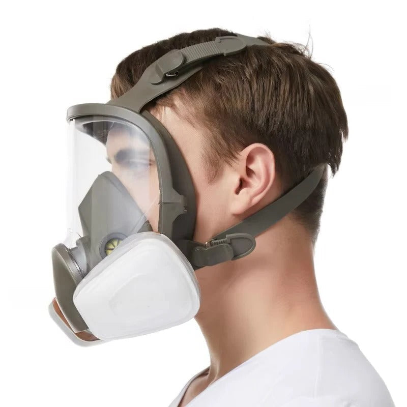 Masque respiratoire facial intégral avec lentille anti-buée et joint en silicone
