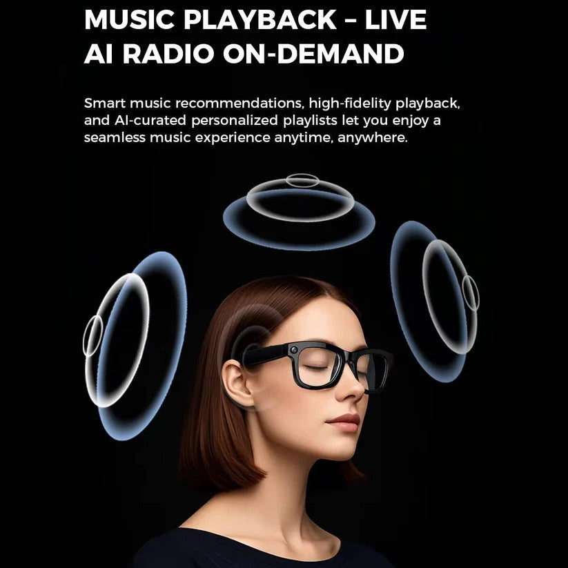 Lunettes intelligentes avec caméra intégrée et audio Bluetooth