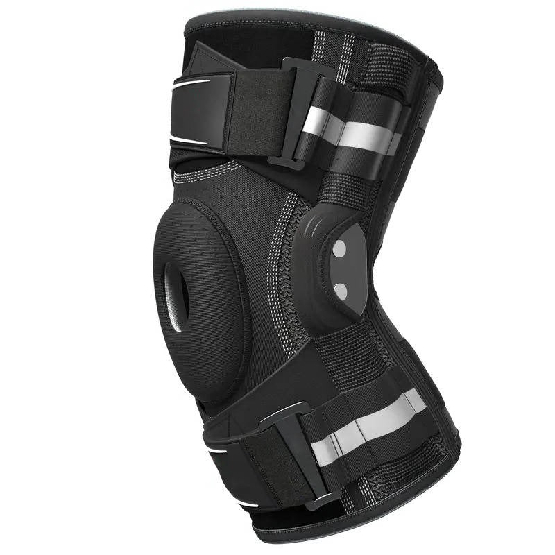 Manchon de compression pour le genou avec stabilisateurs latéraux, pour la course et le basket-ball