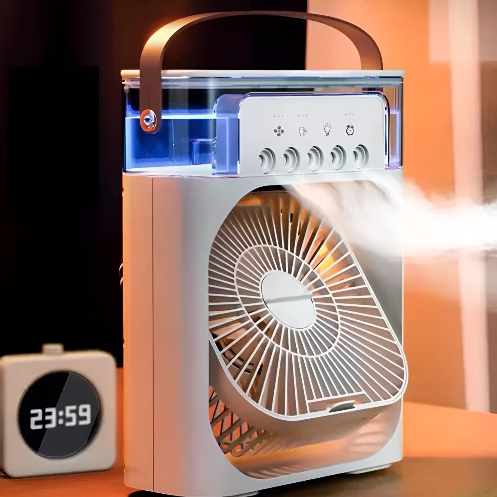 Refroidisseur d'air et humidificateur 3-en-1 dans un bureau