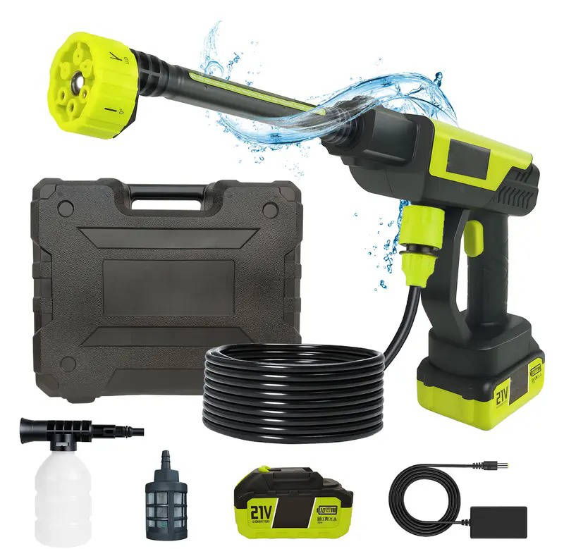 Nettoyeur haute pression sans fil pour voiture, nettoyage domestique et arrosage du jardin