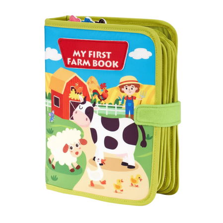 Livre interactif à velcro pour enfants sur le thème de la ferme