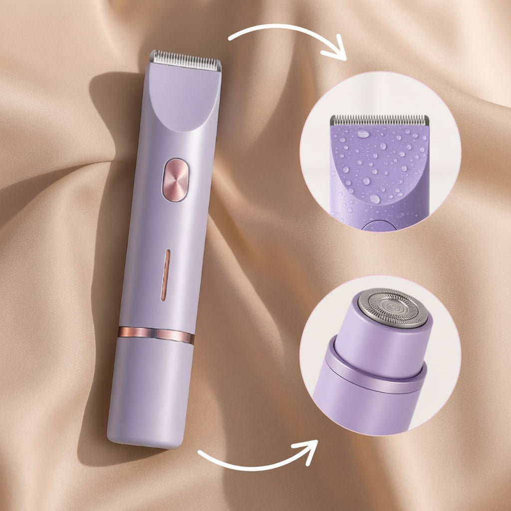 Rasoir électrique pour femmes, étanche, pour peau sensible et pour la ligne du bikini
