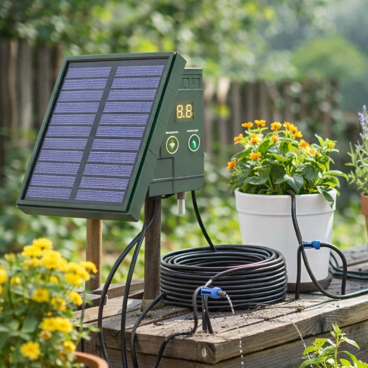 Irrigation goutte-à-goutte solaire intelligente pour petits jardins