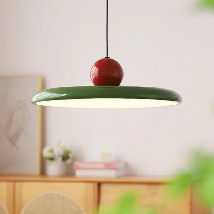 Lampe suspendue moderne | Conception de disque en verre inspirée du Bauhaus