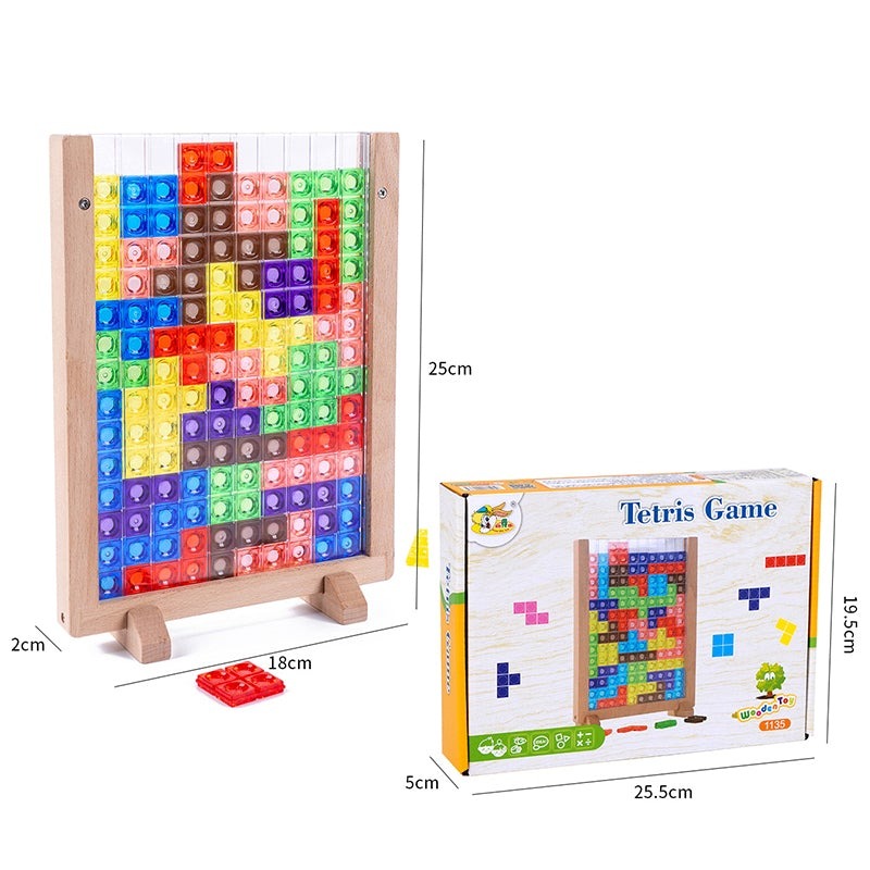 Jeu de société puzzle Tetris 3D pour enfants