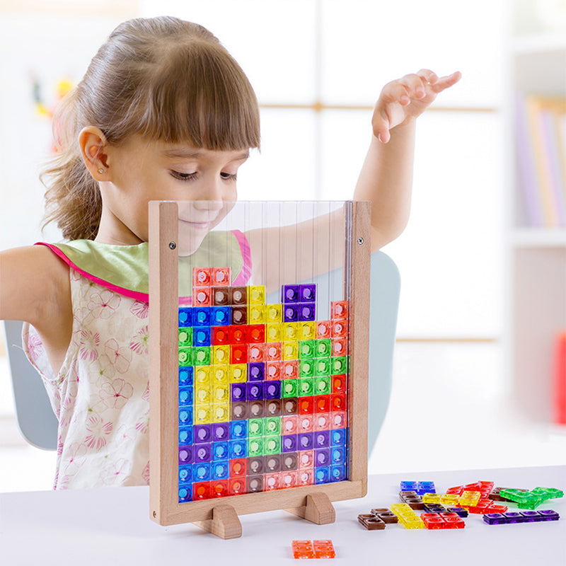 Jeu de société puzzle Tetris 3D pour enfants