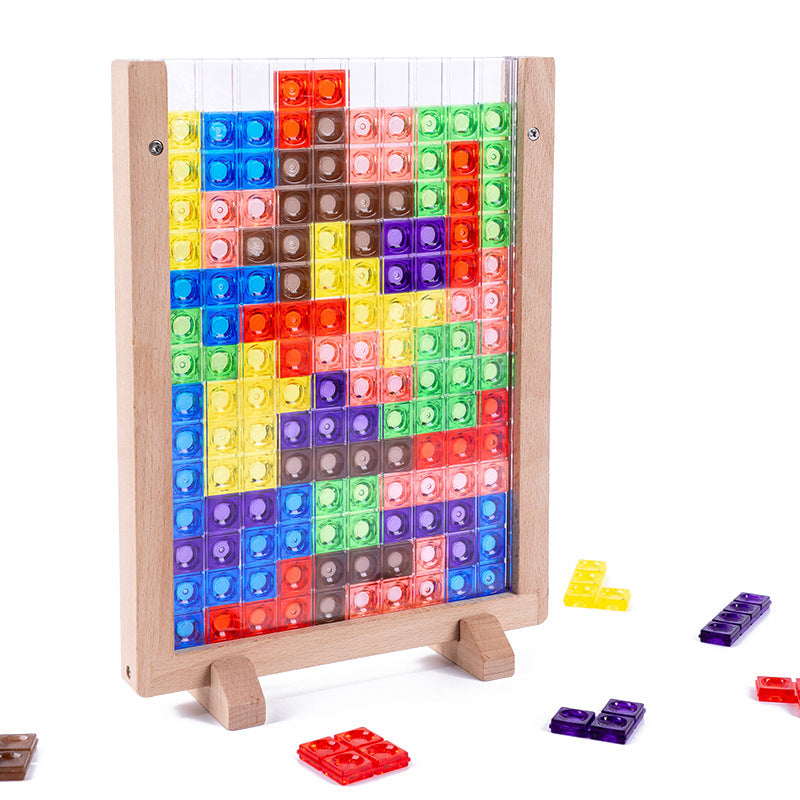 Jeu de société puzzle Tetris 3D pour enfants