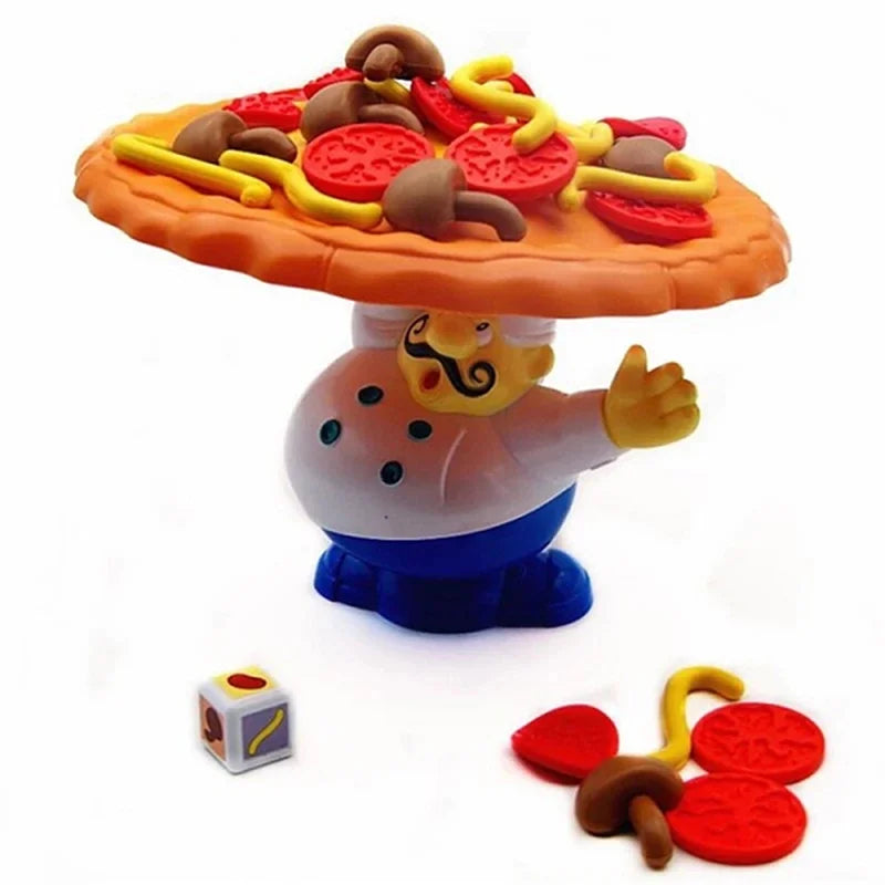 Jeu de société d'équilibrage de pizza pour enfants pour s'amuser en famille