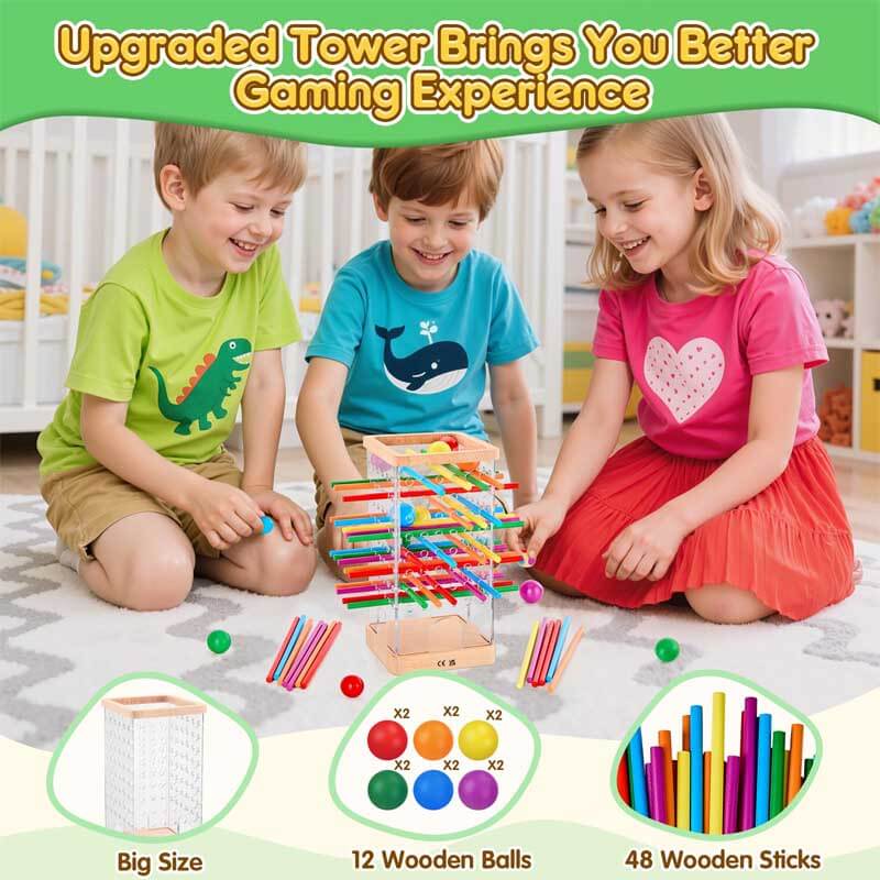 Jeu de société éducatif en bois pour enfants