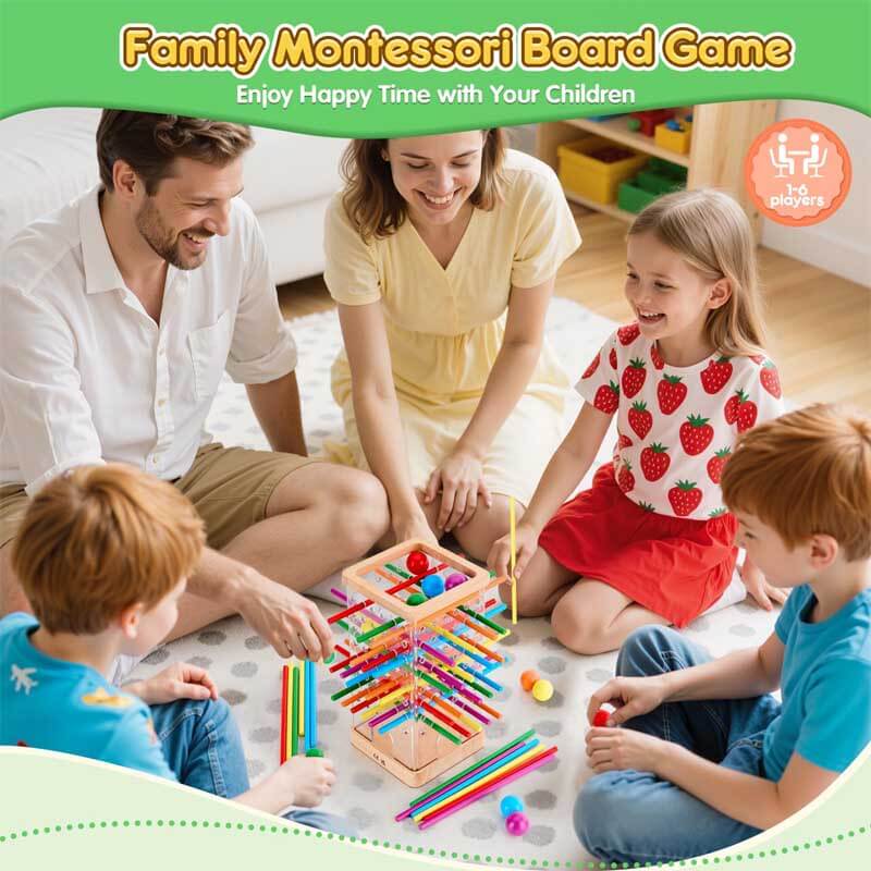 Jeu de société éducatif en bois pour enfants