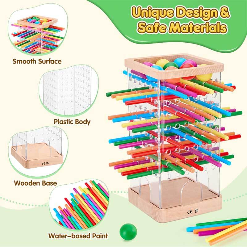 Jeu de société éducatif en bois pour enfants