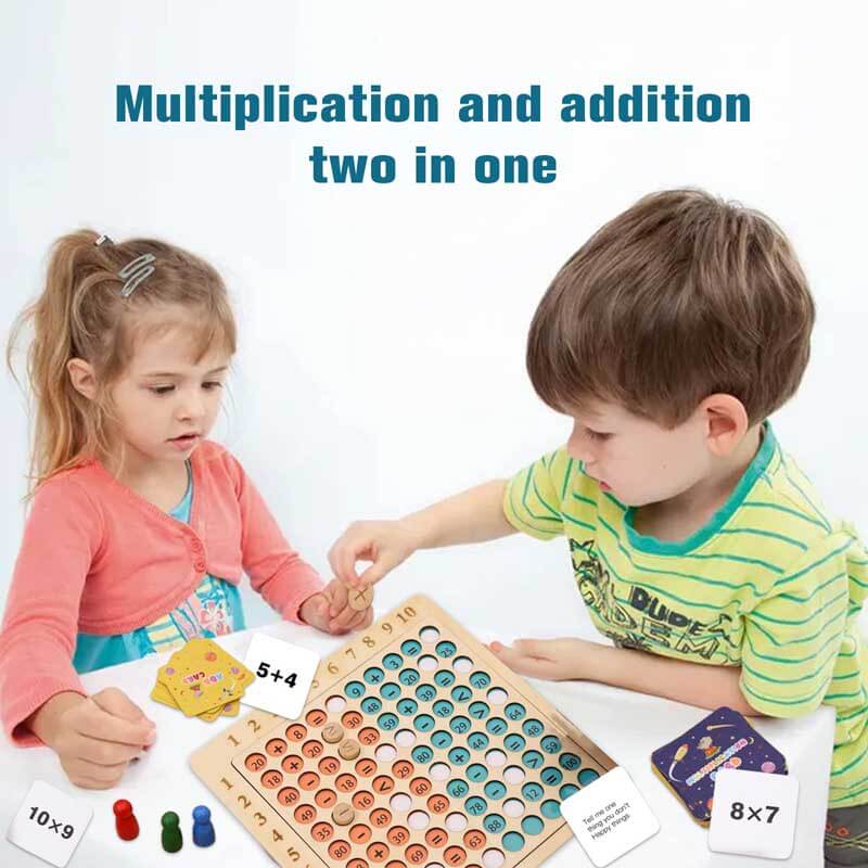 Jeu de société éducatif de multiplication et d'addition pour enfants