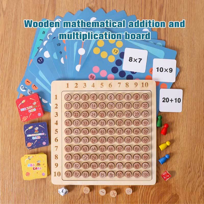 Jeu de société éducatif de multiplication et d'addition pour enfants