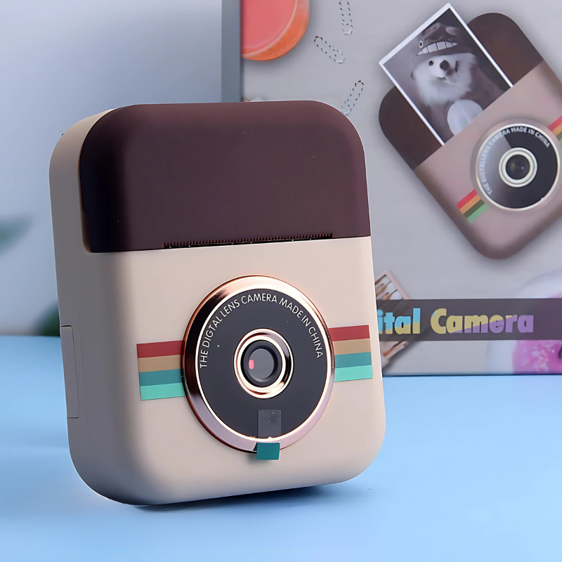 Appareil photo numérique à impression instantanée pour enfants avec papier thermique