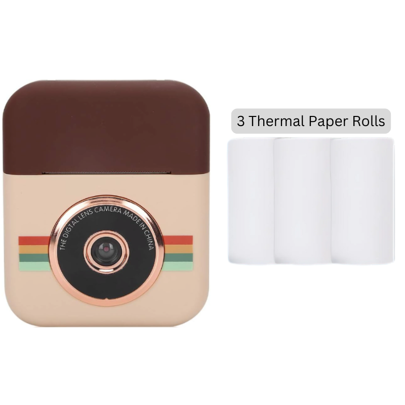 Appareil photo numérique à impression instantanée pour enfants avec papier thermique