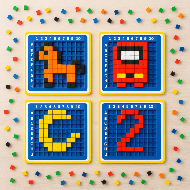 Jeu de société Pixel Art pour l'éducation STEM pour enfants