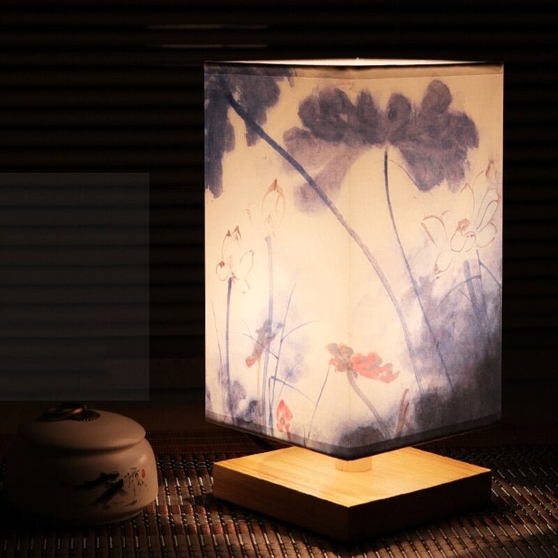 Lampe de table de chevet de style scandinave japonais pour éclairage ambiant
