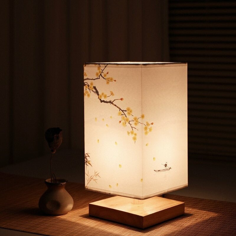 Lampe de table de chevet de style scandinave japonais pour éclairage ambiant