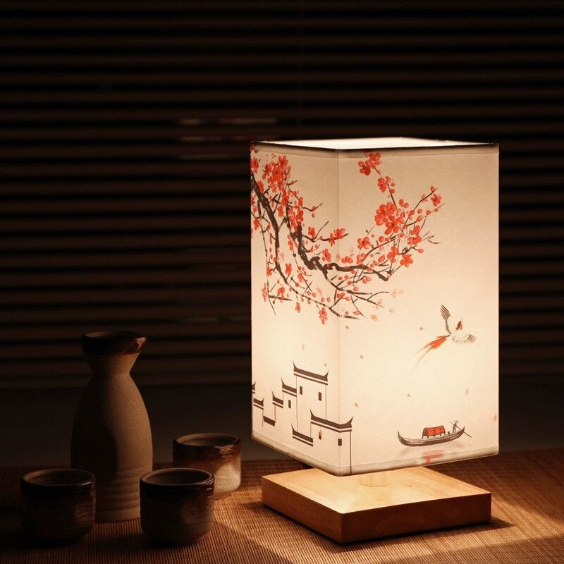 Lampe de table de chevet de style scandinave japonais pour éclairage ambiant