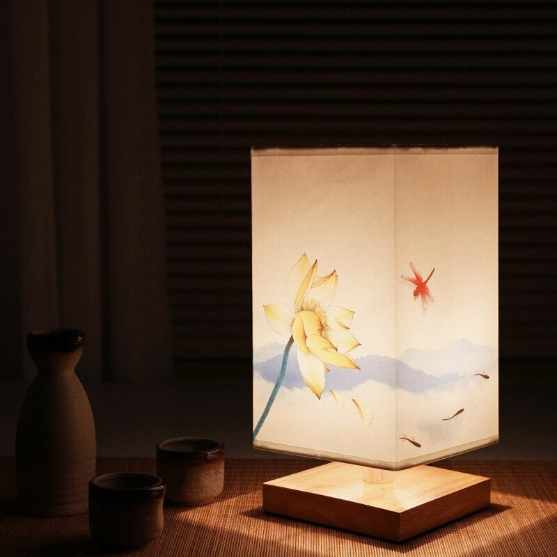 Lampe de table de chevet de style scandinave japonais pour éclairage ambiant