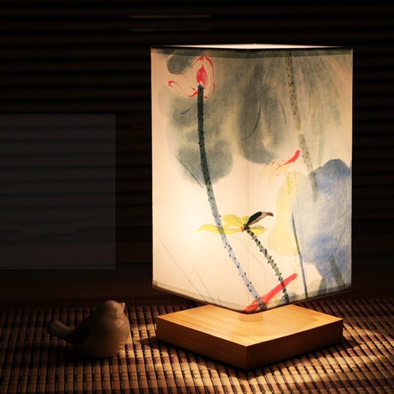 Lampe de table de chevet de style scandinave japonais pour éclairage ambiant