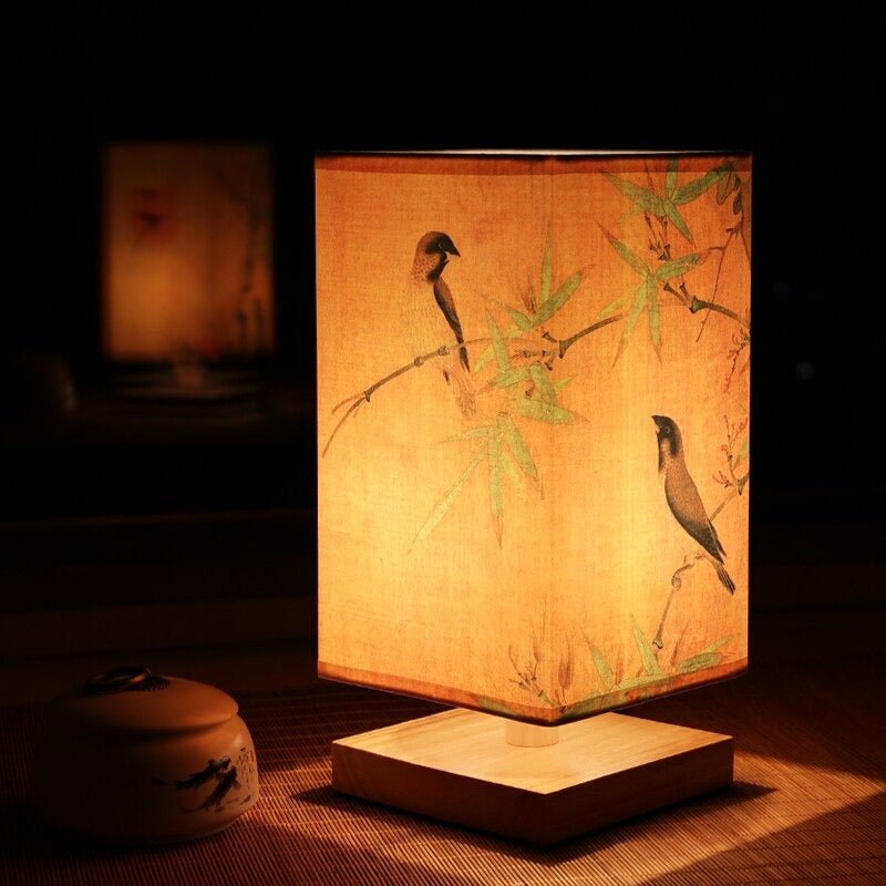 Lampe de table de chevet de style scandinave japonais pour éclairage ambiant