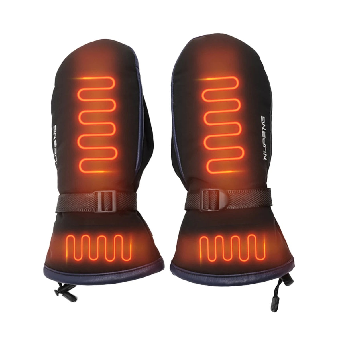 Gants chauffants USB double face étanches avec paume antidérapante, 3 niveaux de chaleur, compatibles écran tactile