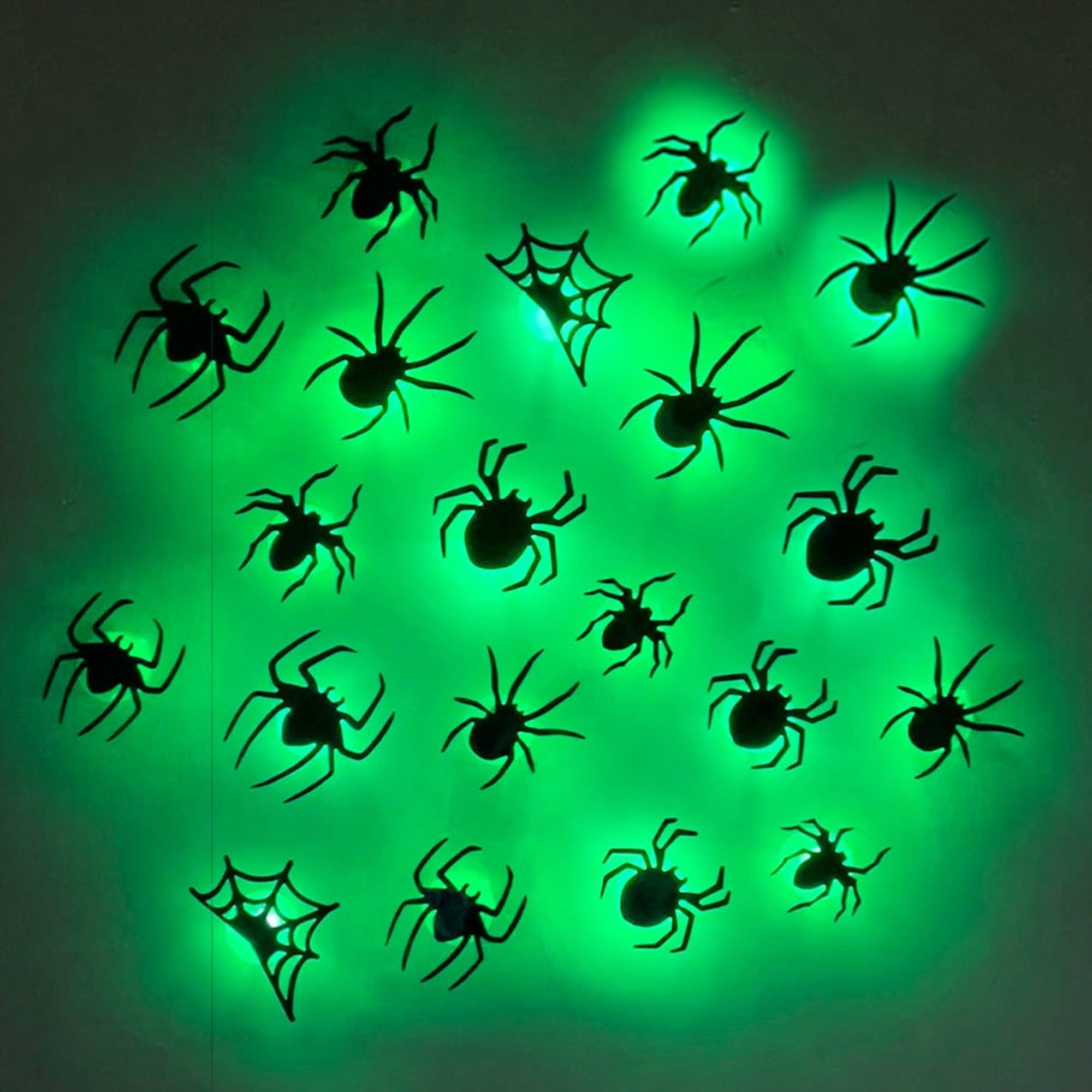 Autocollants de décoration murale d'Halloween à LED avec un design qui brille dans le noir pour un décor de maison hantée intérieure ou extérieure, design de décoration 3D éclairé