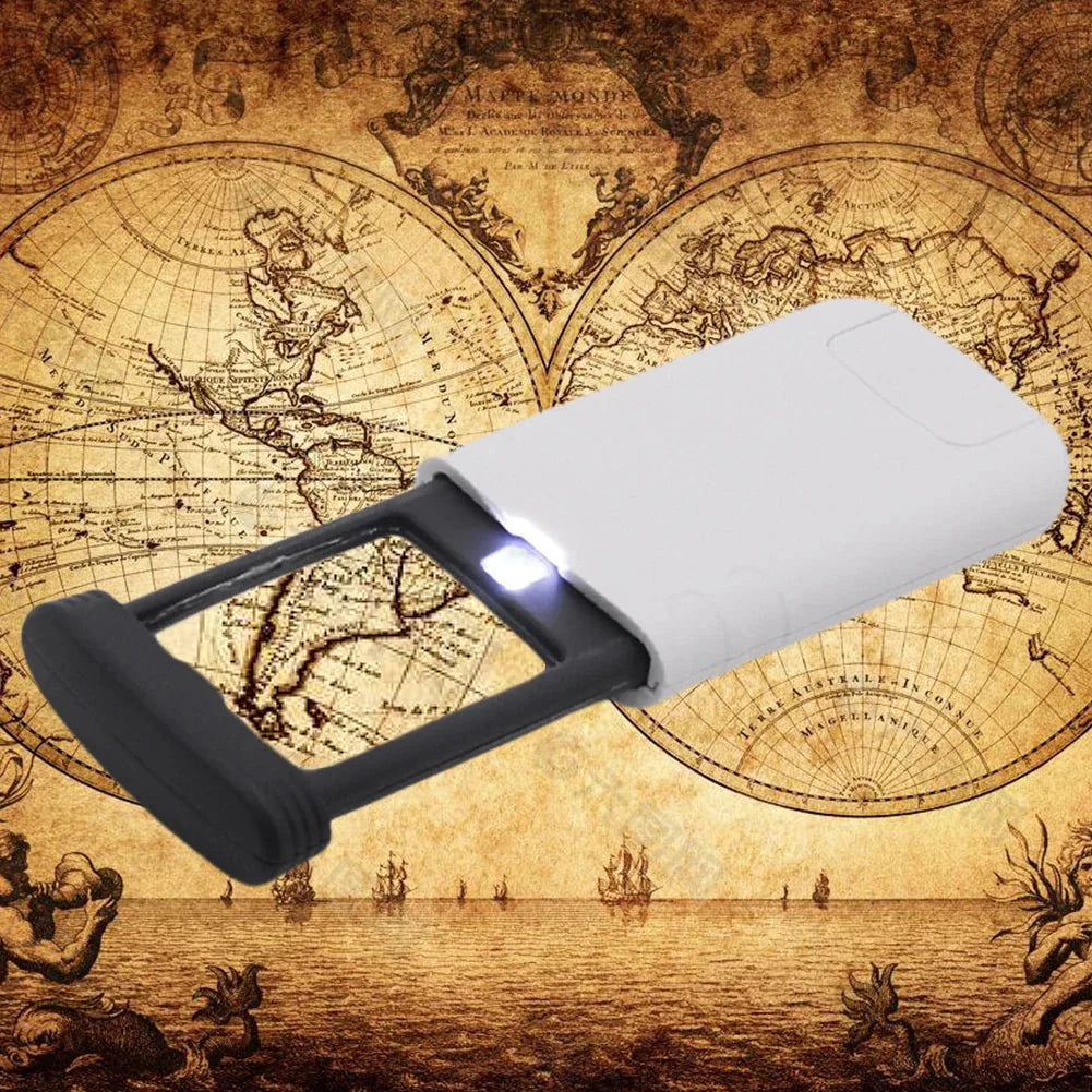 Loupe de poche LED pliable 4x pour la lecture et le bricolage